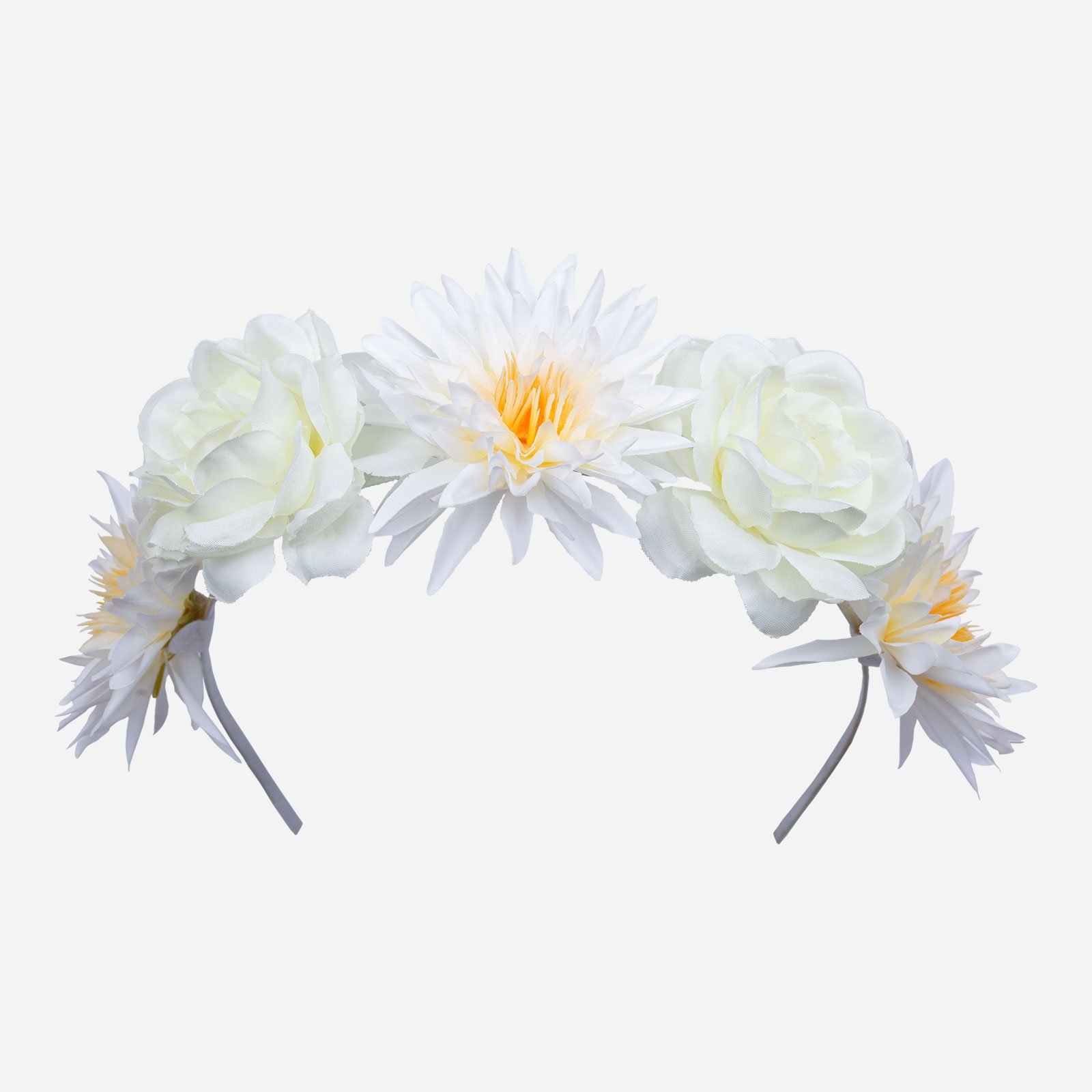 Hårkrans - vita blommor