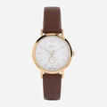 Regal damklocka - brunt band, guldton/vit, 30mm
