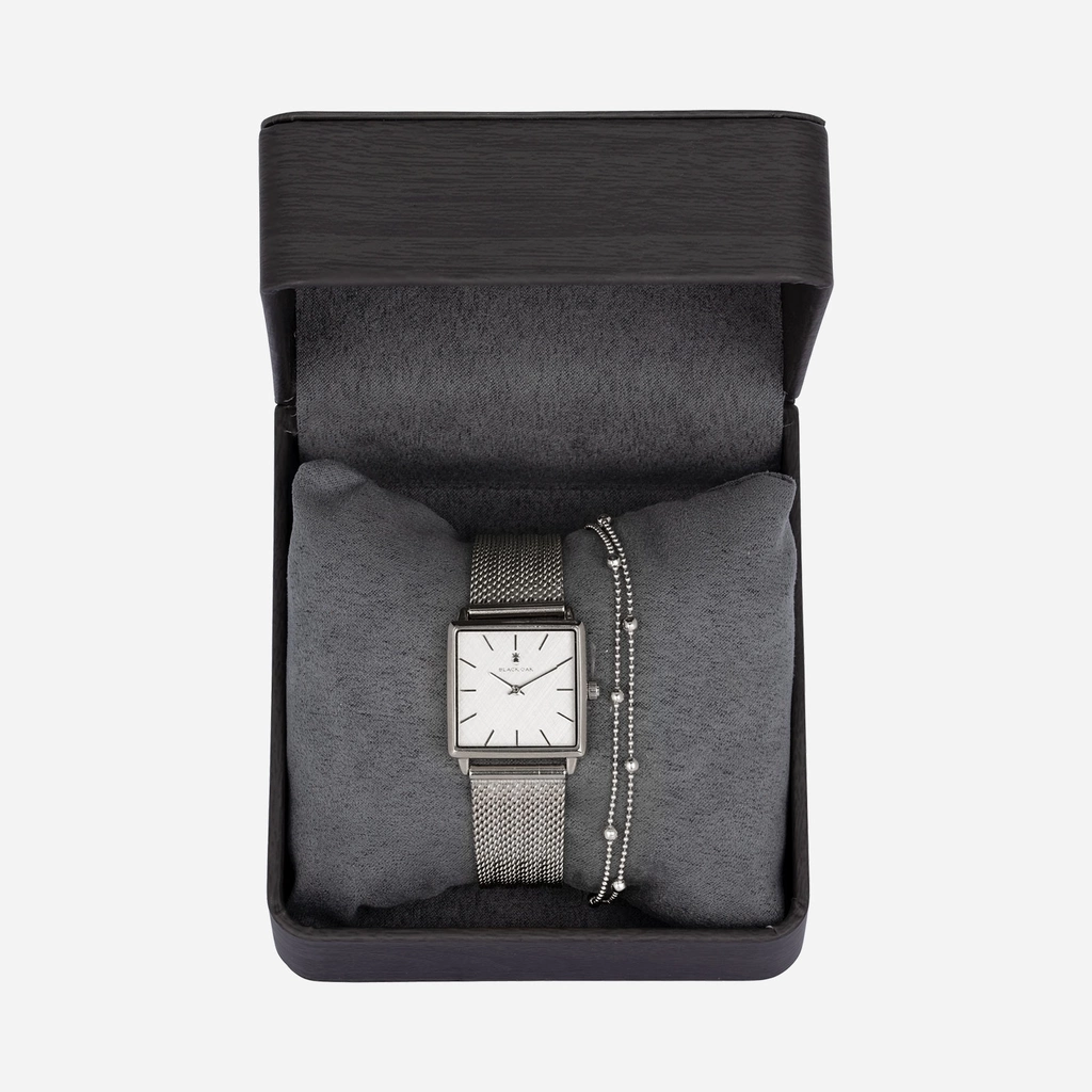 Black Oak Statement klockset - silver, 26mm