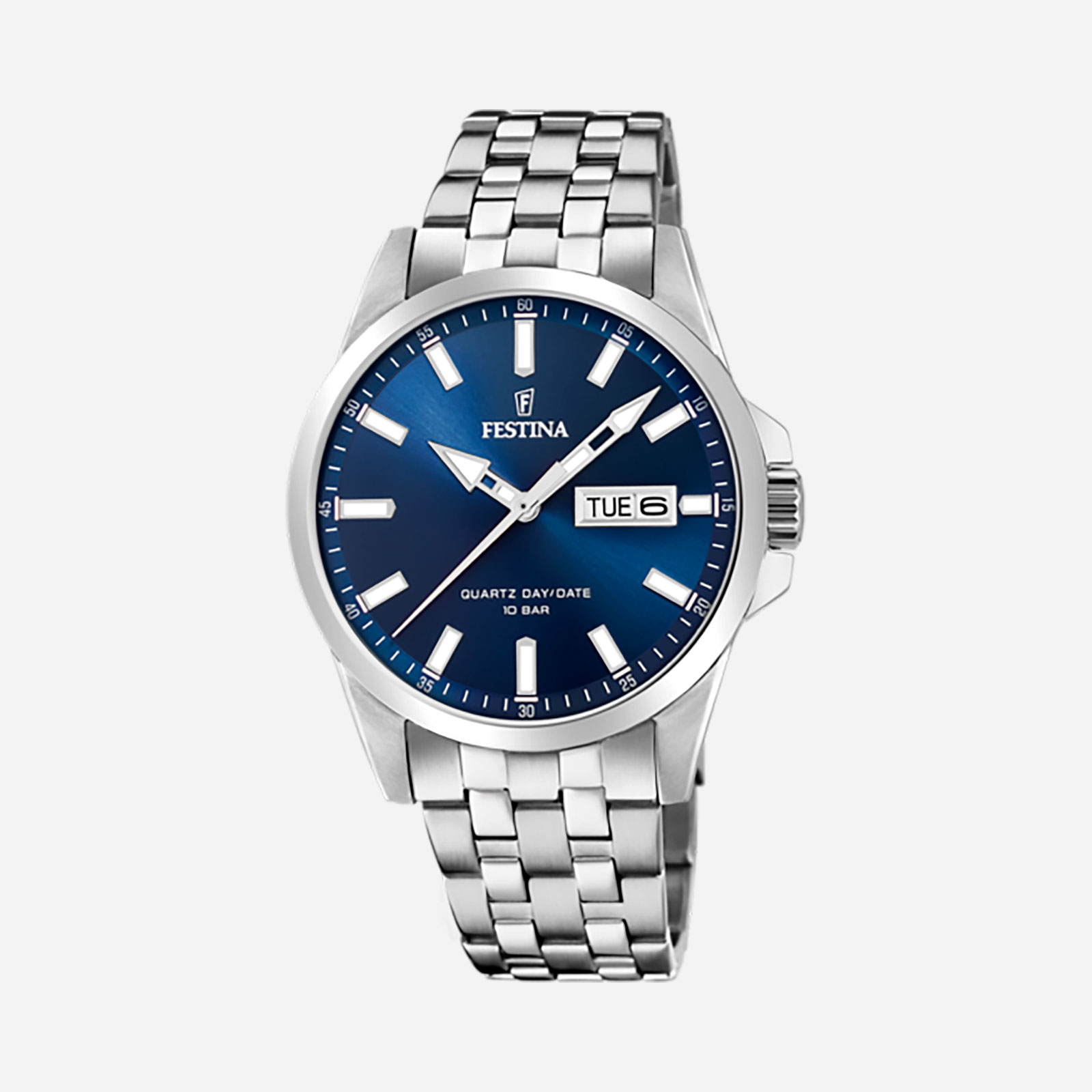 Festina F20357/3 Classic - herrklocka stål/blå, 41mm