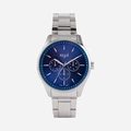 Regal herrklocka - metallband, silverton/blå, 42mm