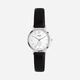 Regal damklocka - svart band, silverton/vit, 30mm