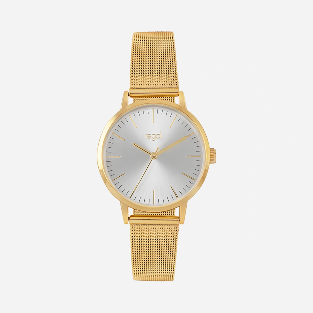 Regal damklocka - meshband, guldton/ljus, 36mm