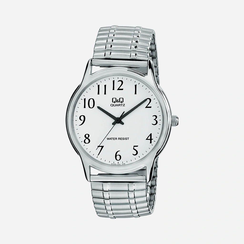 Q&Q herrklocka -  flexband, silver, 38 mm