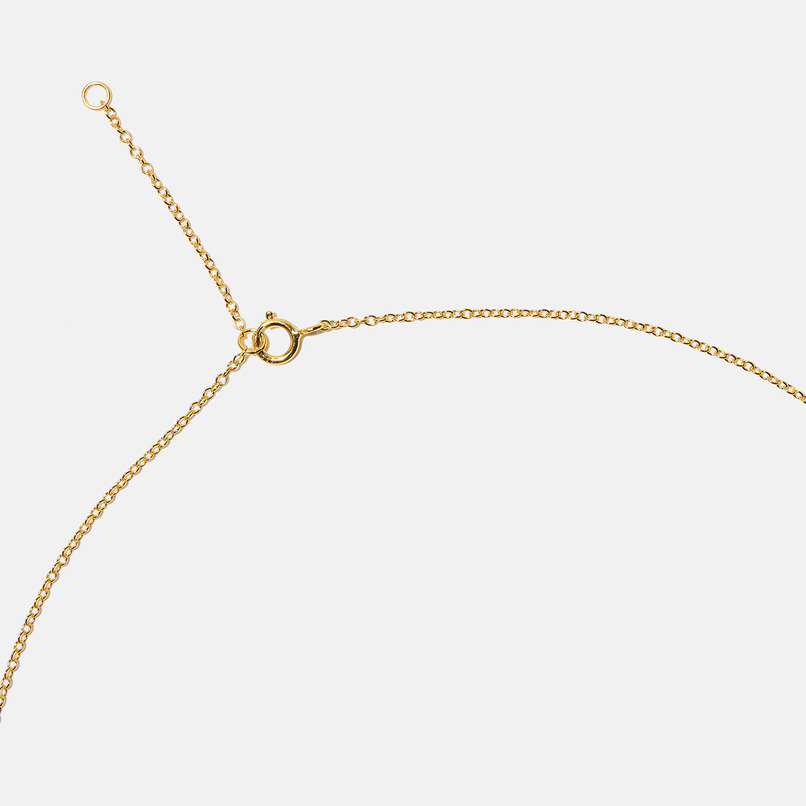 Guldpläterat halsband bokstav A - 42+3 cm