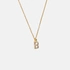 Guldpläterat halsband bokstav B - 42+3 cm