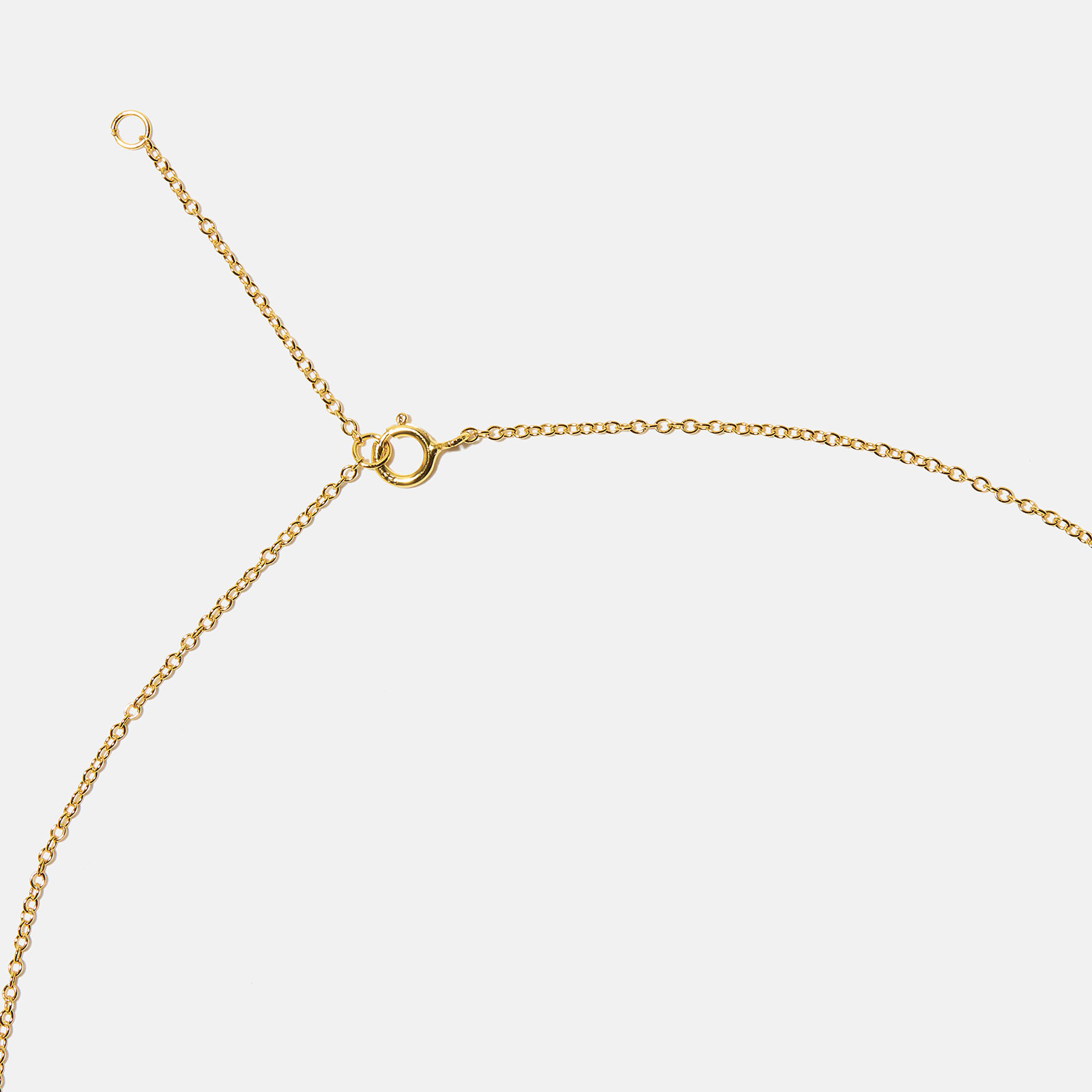 Guldpläterat halsband bokstav C - 42+3 cm