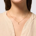 Guldpläterat halsband bokstav C - 42+3 cm