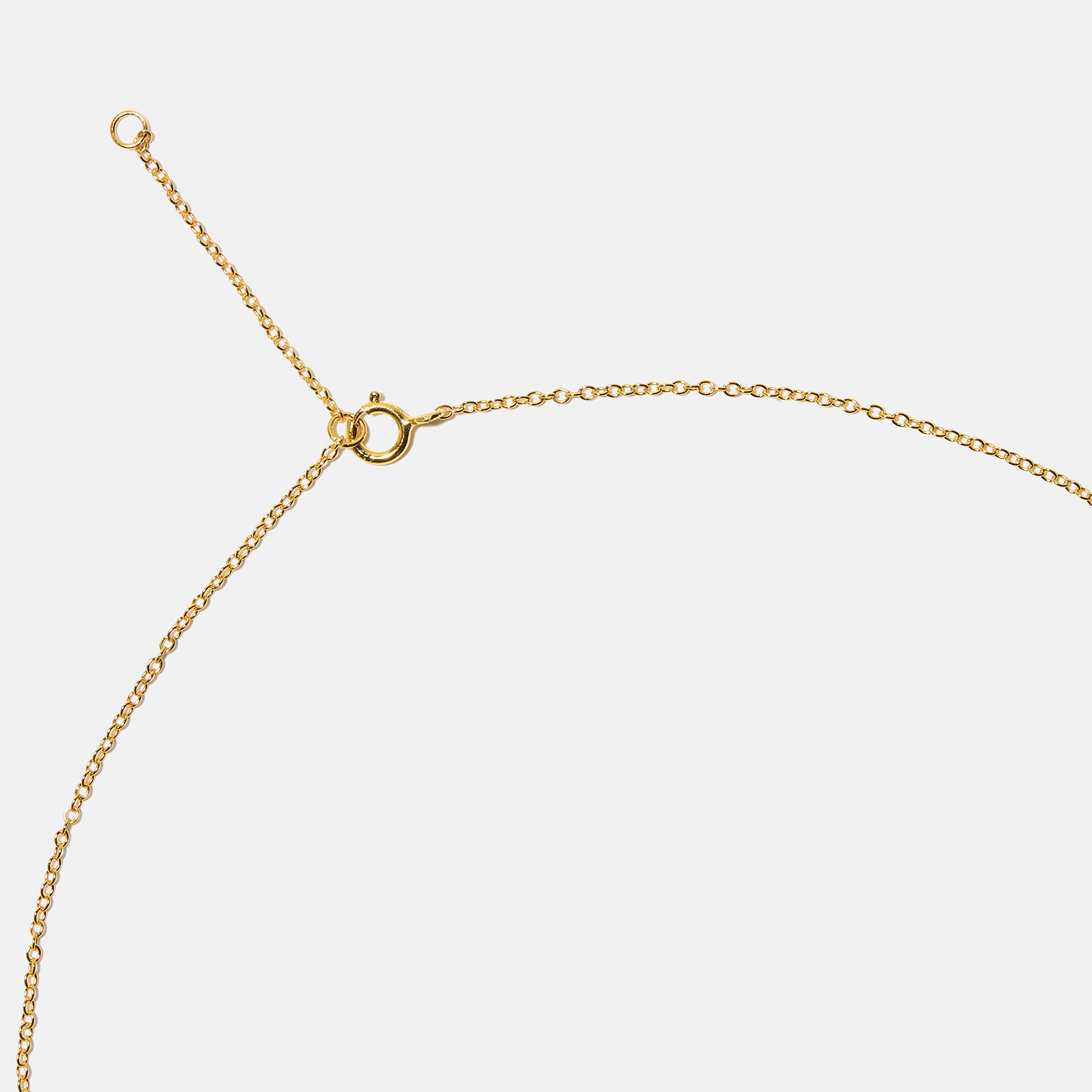 Guldpläterat halsband bokstav D - 42+3 cm