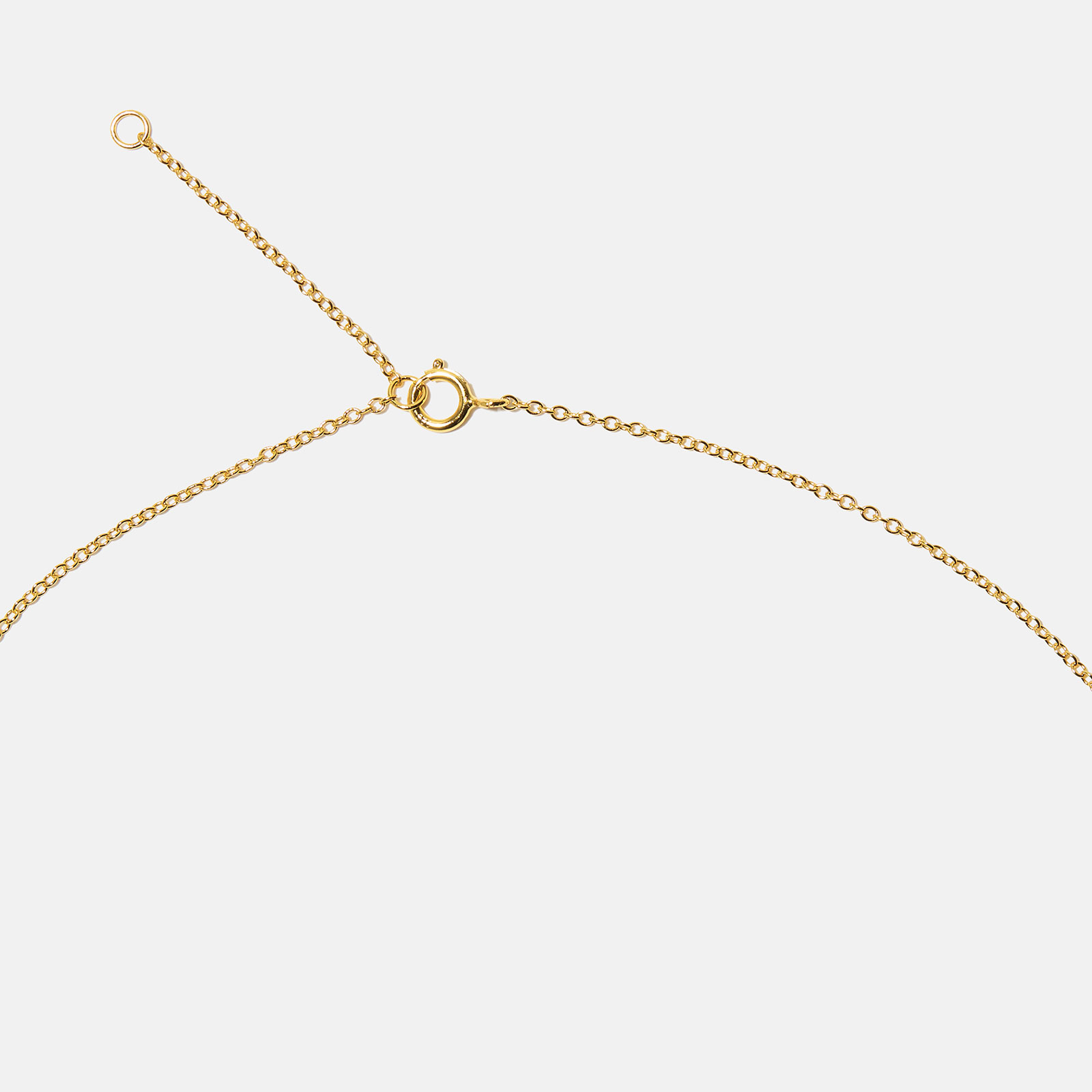 Guldpläterat halsband bokstav I - 42+3 cm