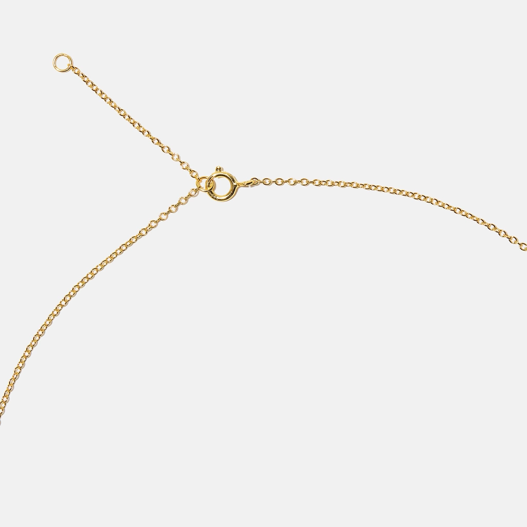 Guldpläterat halsband bokstav J - 42+3 cm