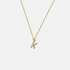 Guldpläterat halsband bokstav K - 42+3 cm