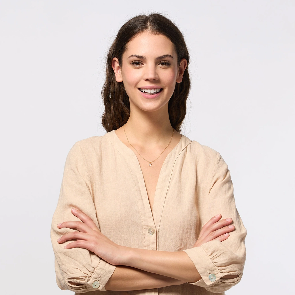 Guldpläterat halsband bokstav K - 42+3 cm