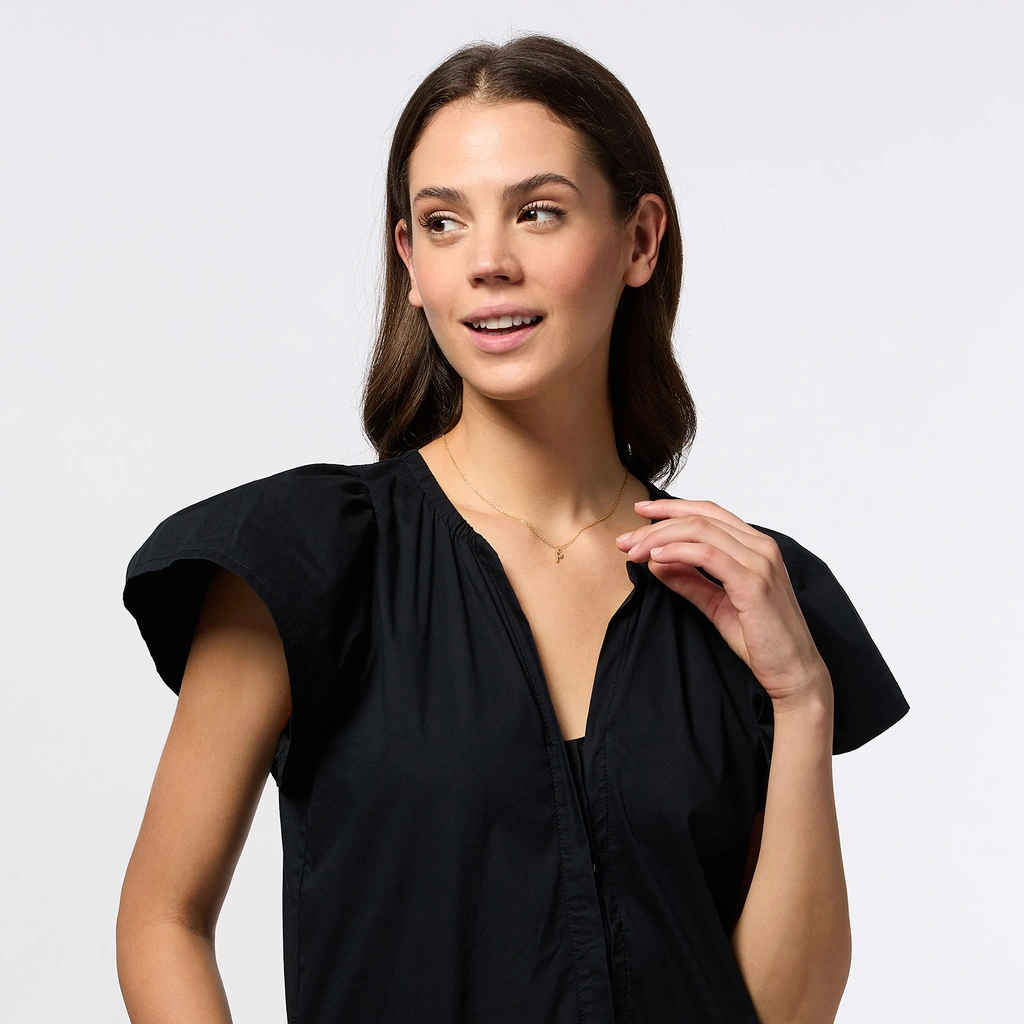 Guldpläterat halsband bokstav P - 42+3 cm