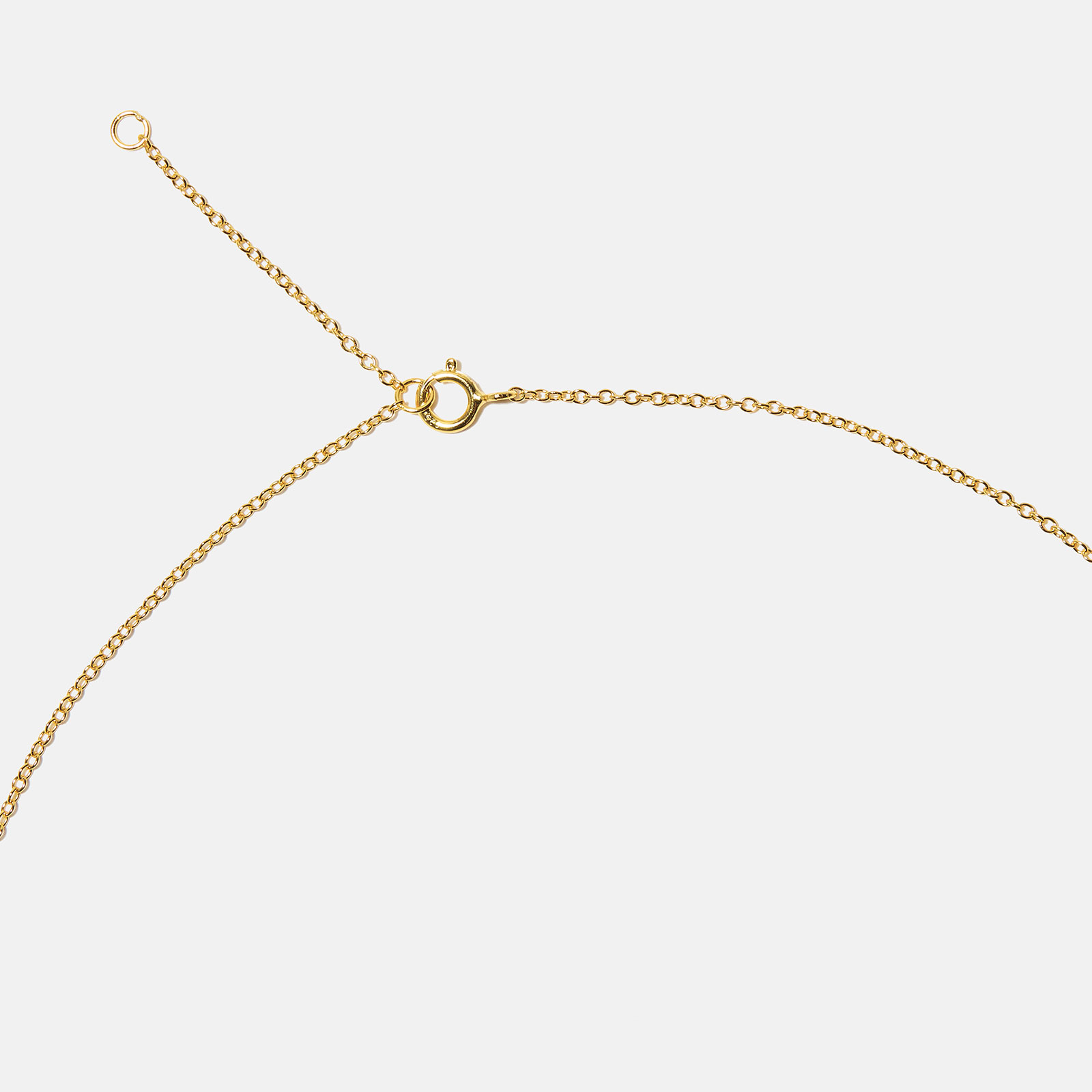 Guldpläterat halsband bokstav Q - 42+3 cm