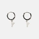 Örhängen äkta silver - hoops, bokstav W