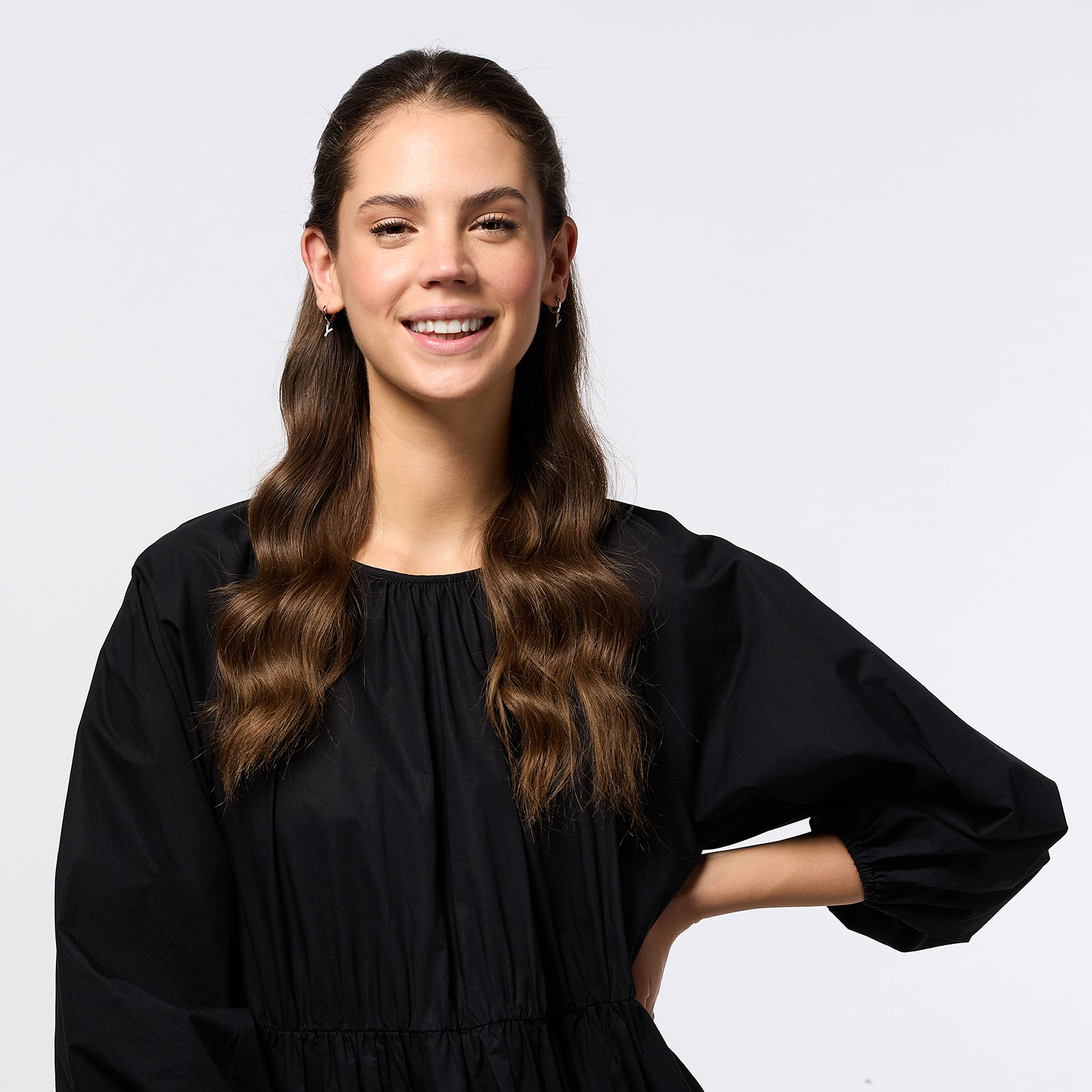 Örhängen äkta silver - hoops, bokstav W