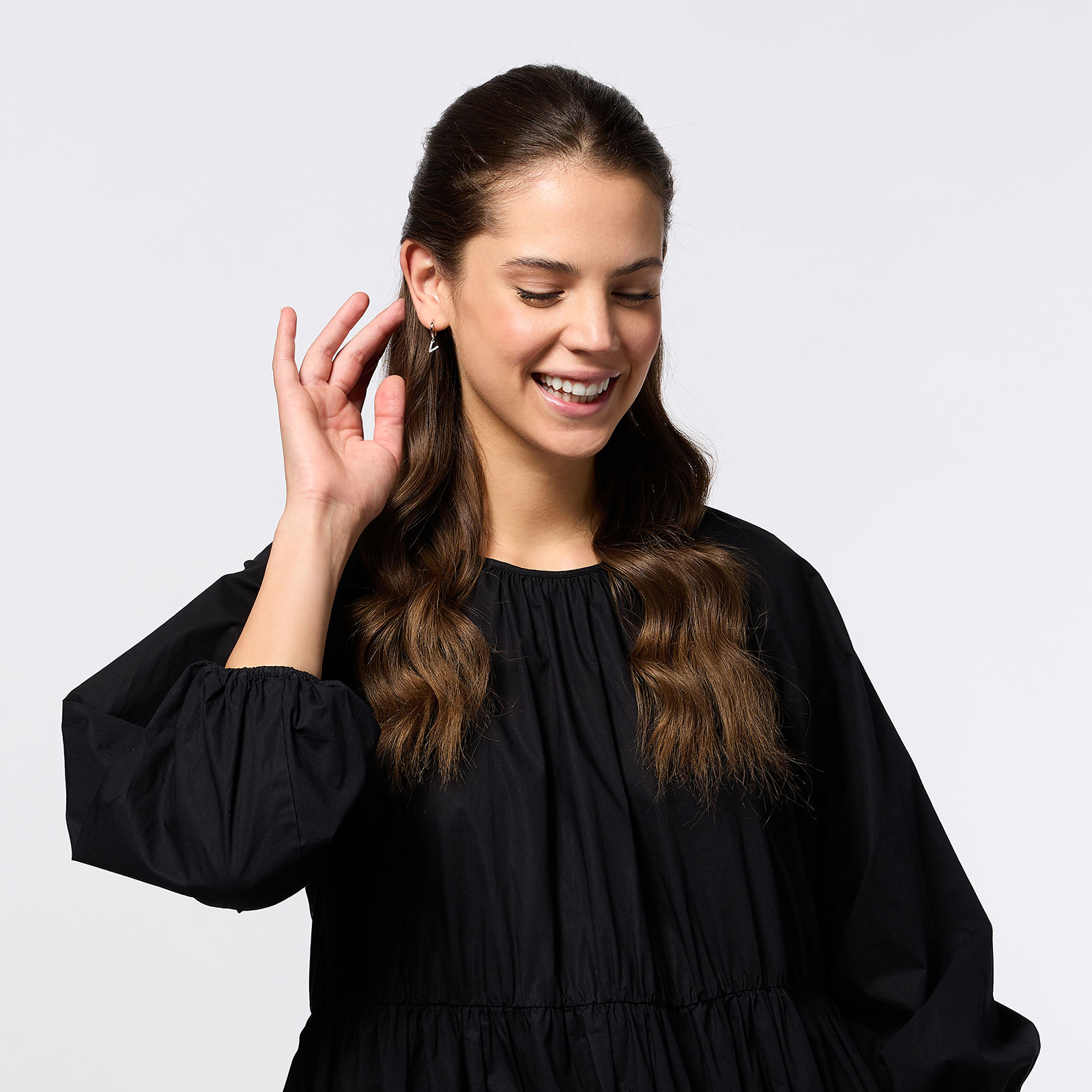 Örhängen äkta silver - hoops, bokstav V