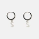 Örhängen äkta silver - hoops, bokstav S