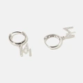 Örhängen äkta silver - hoops, bokstav M