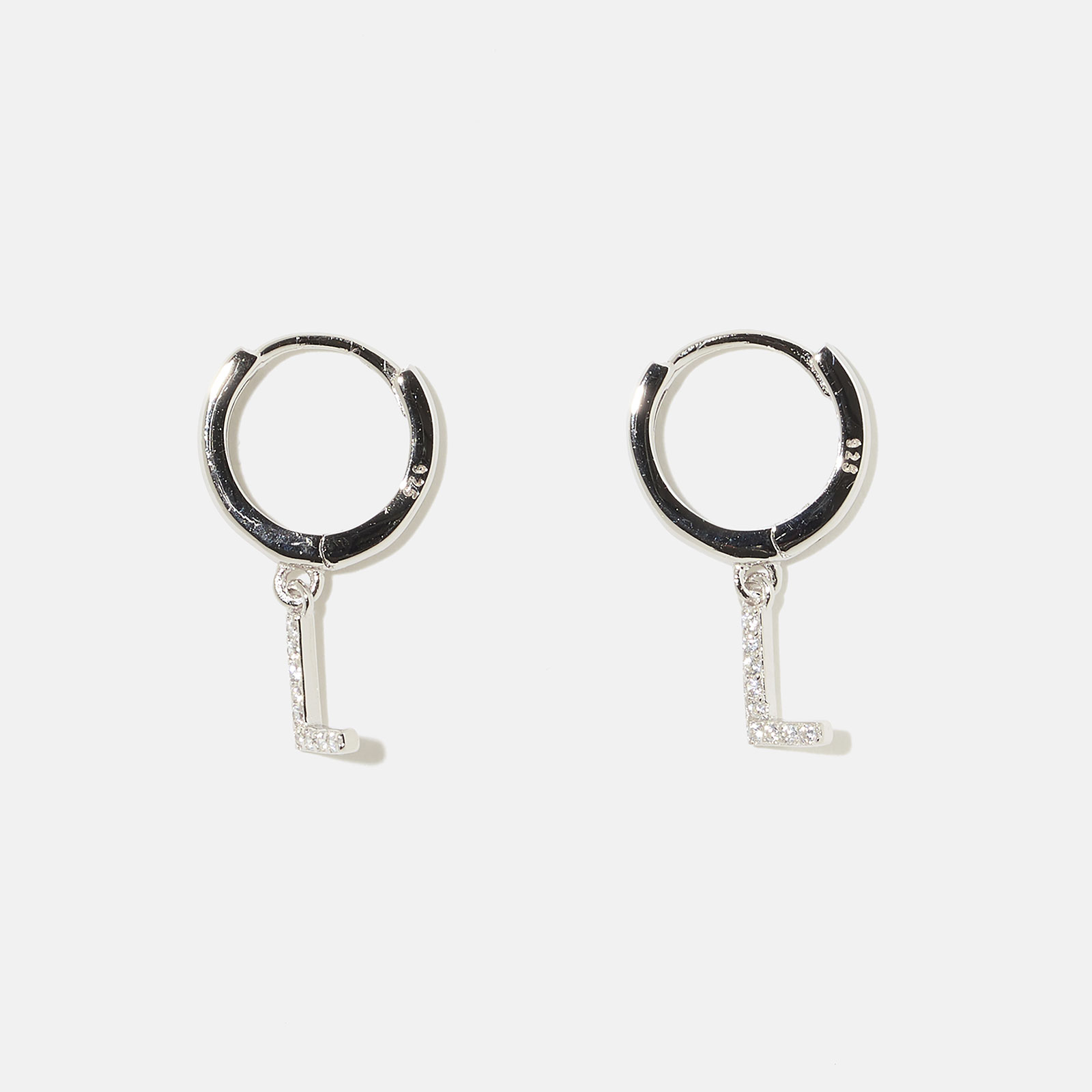 Regal damklocka - svart band, silver/vit, 32mm
