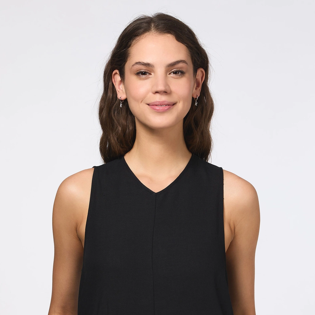 Örhängen äkta silver - hoops, bokstav K