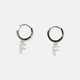 Örhängen äkta silver - hoops, bokstav F