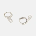 Örhängen äkta silver - hoops, bokstav D