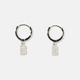Örhängen äkta silver - hoops, bokstav B