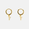 Guldpläterade silverörhängen - hoops Y