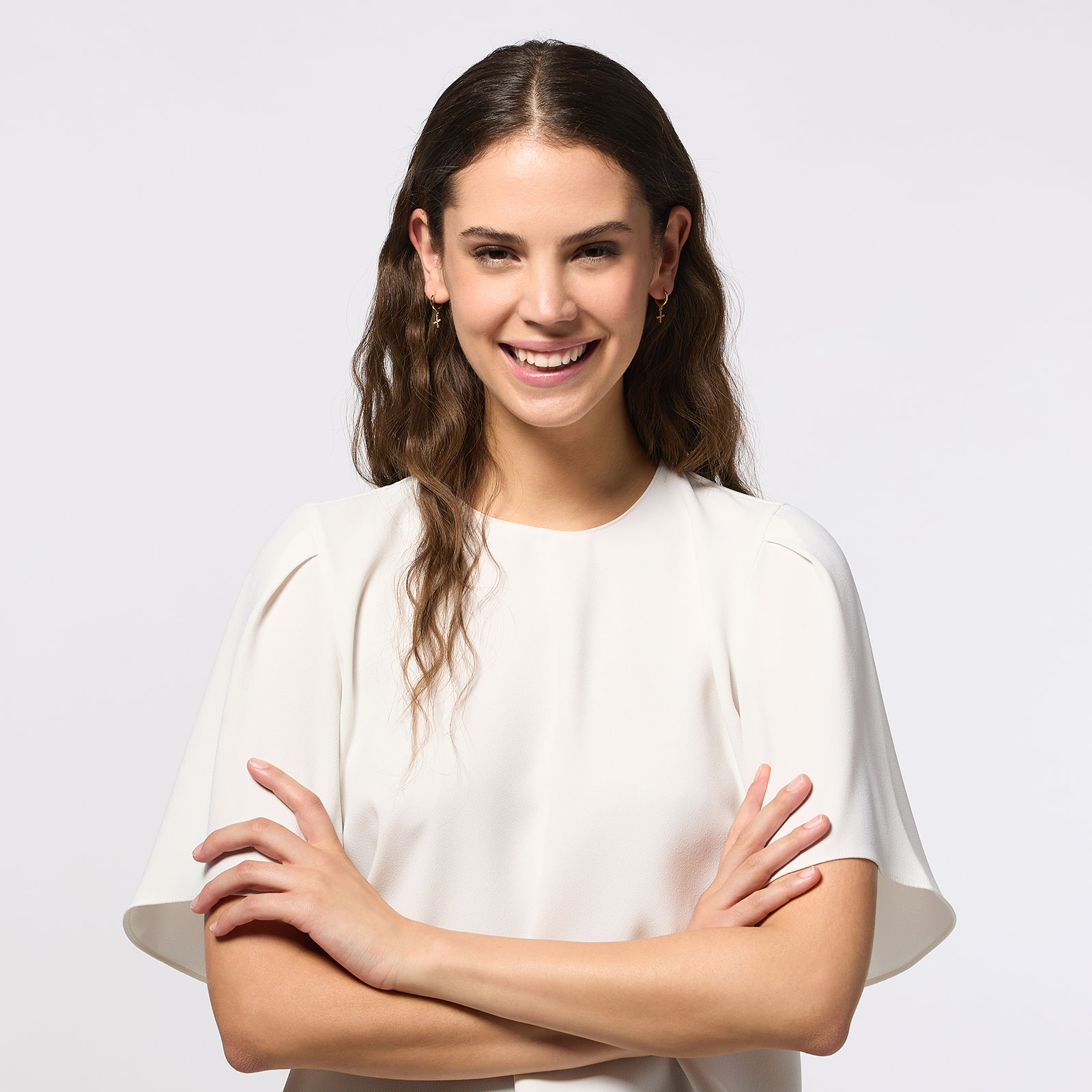 Guldpläterade silverörhängen - hoops X