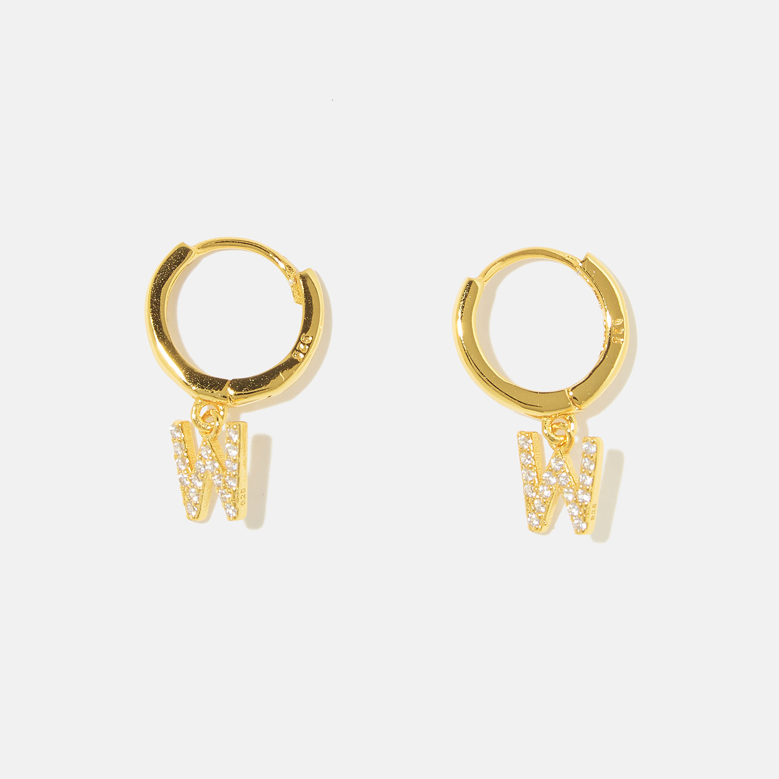 Guldpläterade silverörhängen - hoops W