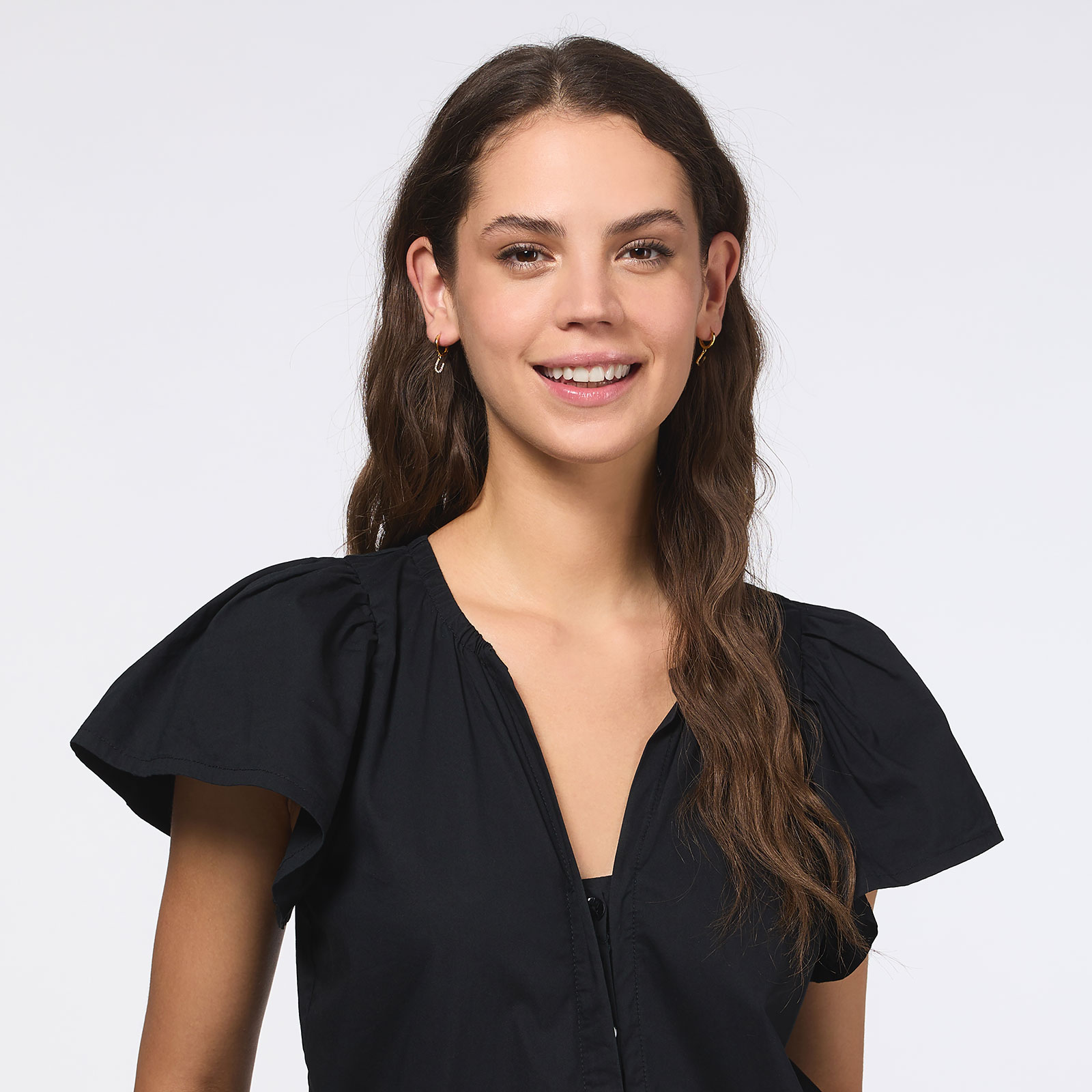 Guldpläterade silverörhängen - hoops U