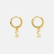 Guldpläterade silverörhängen - hoops S
