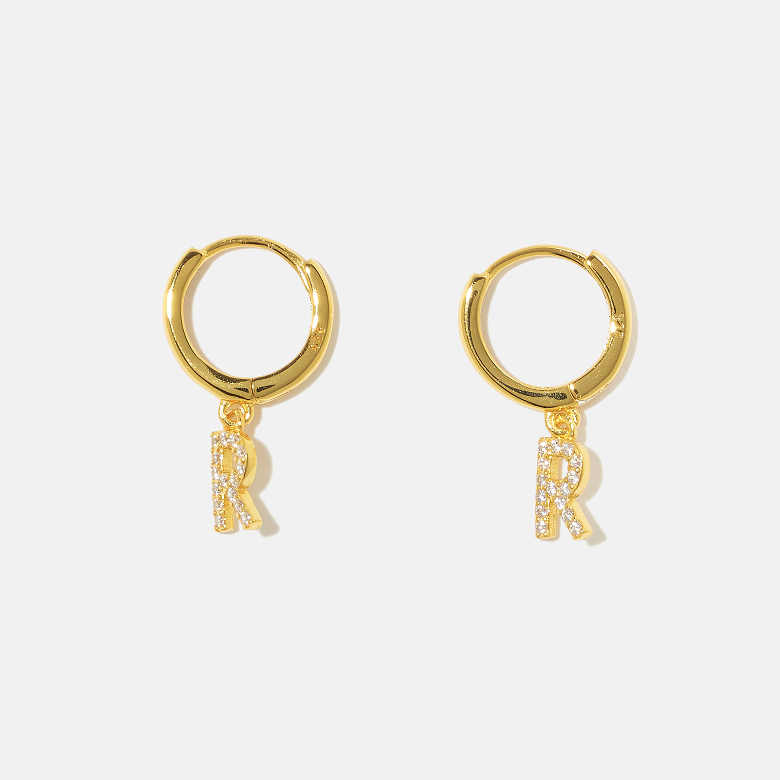 Guldpläterade silverörhängen - hoops R
