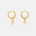 Guldpläterade silverörhängen - hoops P