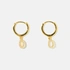 Guldpläterade silverörhängen - hoops O