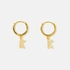 Guldpläterade silverörhängen - hoops K