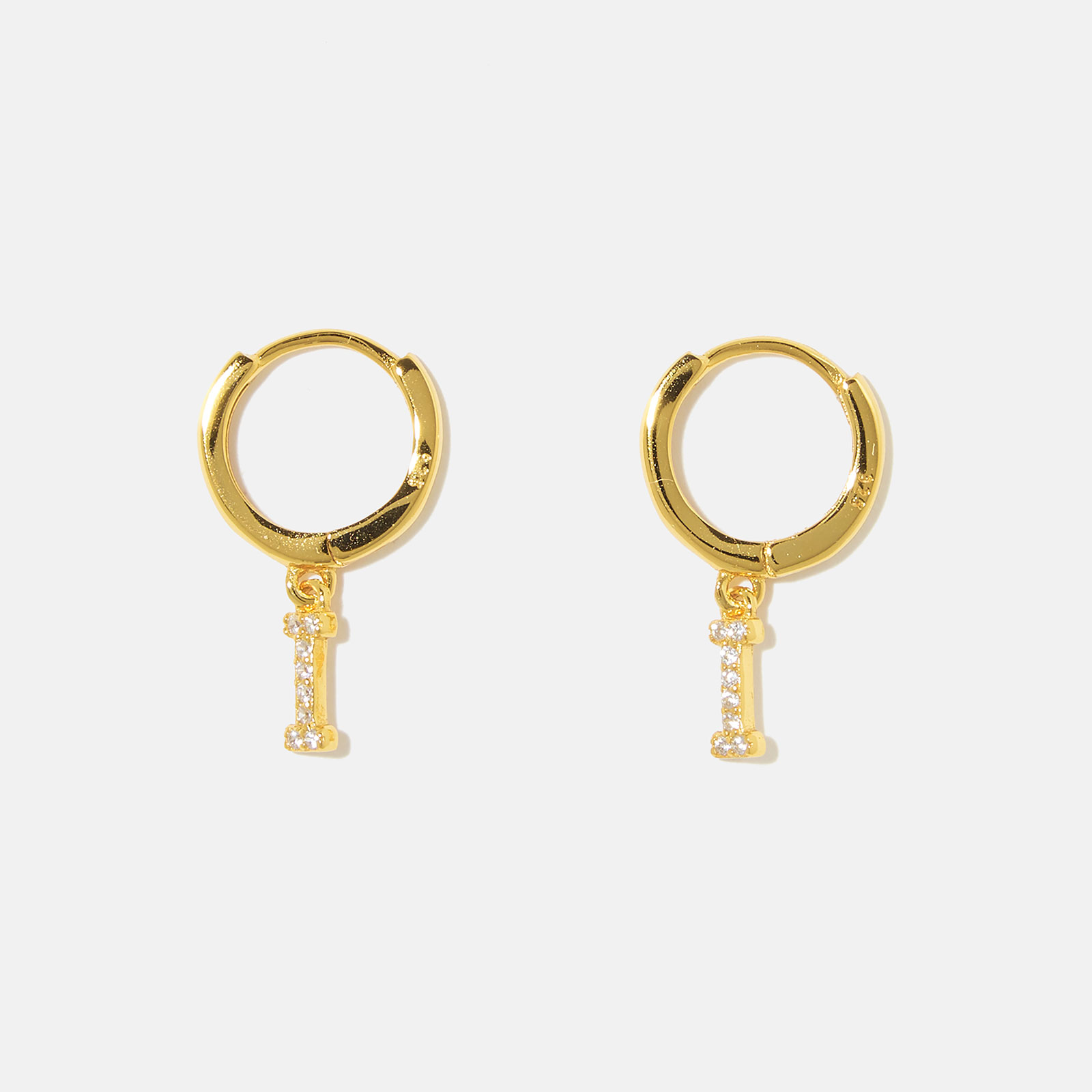 Guldpläterade silverörhängen - hoops I