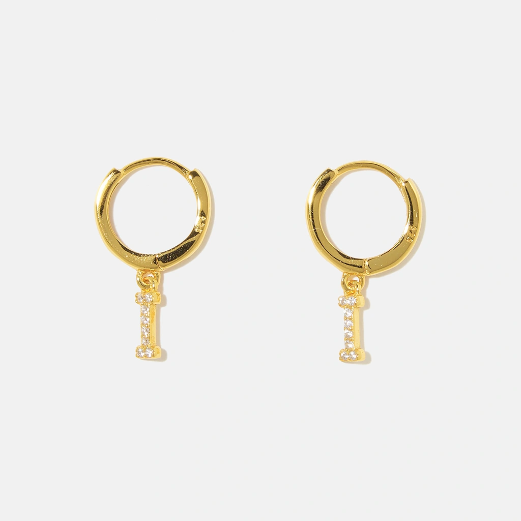 Guldpläterade silverörhängen - hoops I
