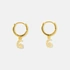 Guldpläterade silverörhängen - hoops G