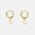 Guldpläterade silverörhängen - hoops C
