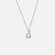 Halsband äkta silver, bokstav Q - 42+3 cm