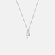 Halsband äkta silver, bokstav P - 42+3 cm