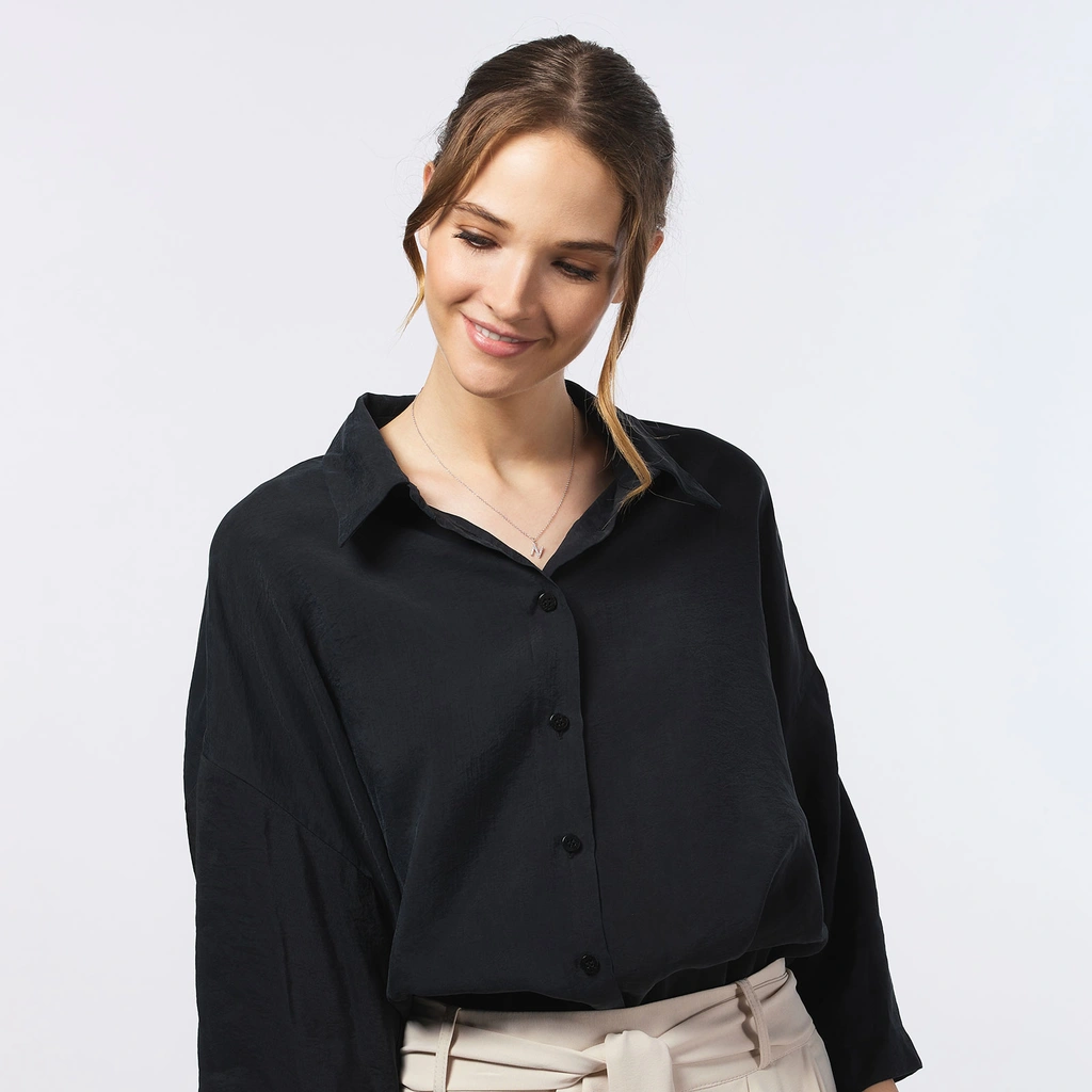 Halsband äkta silver, bokstav N - 42+3 cm