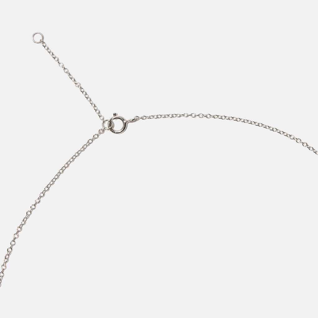 Halsband äkta silver, bokstav N - 42+3 cm