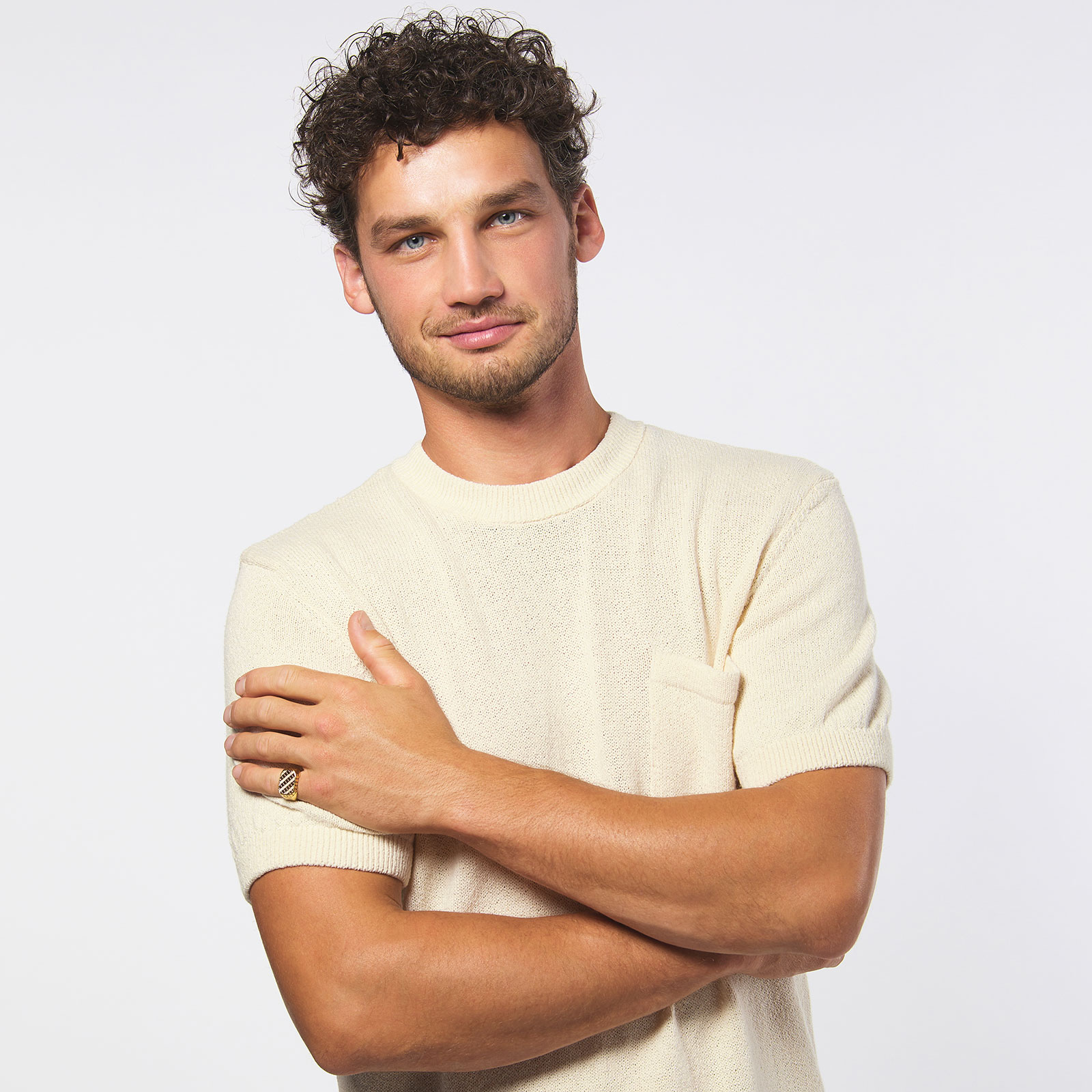 Stålring herr - guldfärgad klackring mönstrad