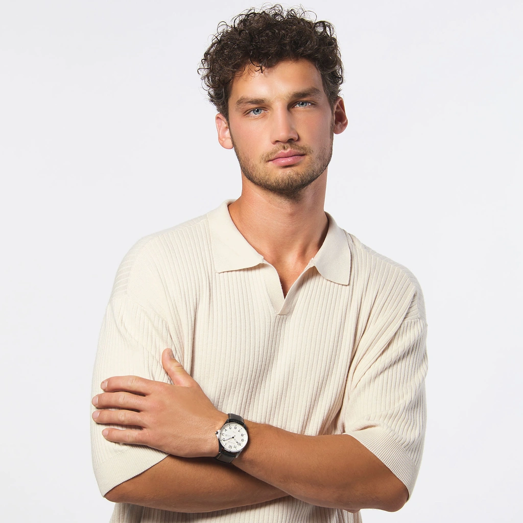 Moretime herrklocka - silver/svart, 42 mm