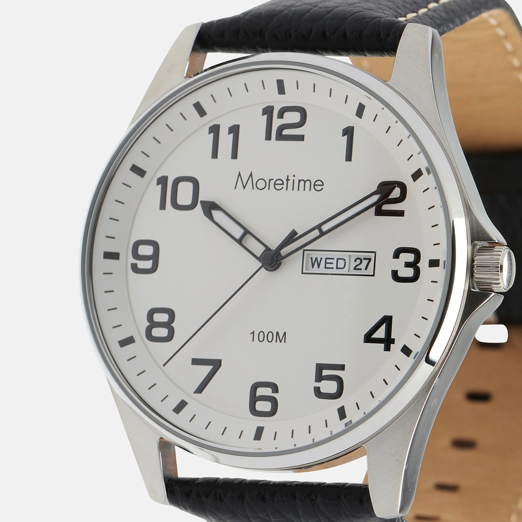Moretime herrklocka - silver/svart, 42 mm