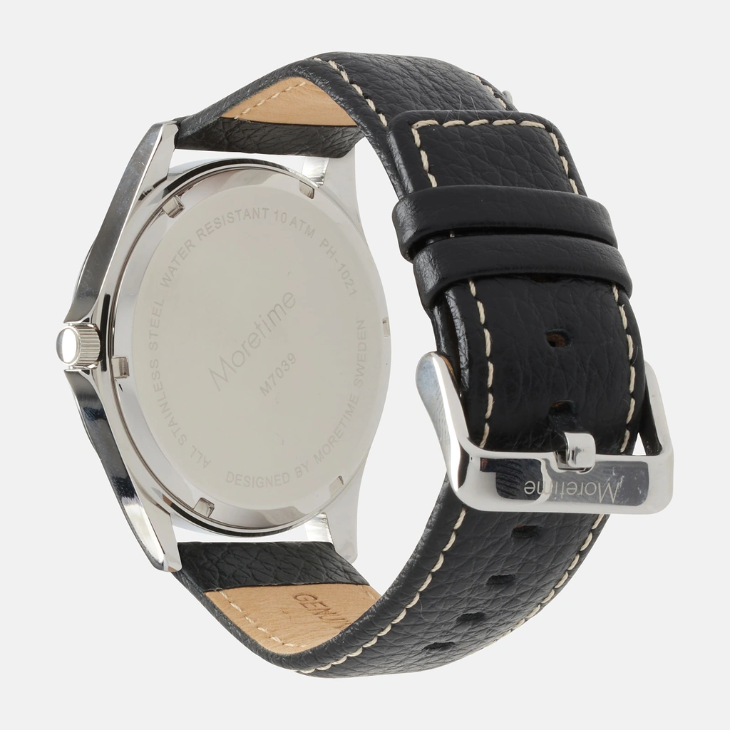 Moretime herrklocka - silver/svart, 42 mm